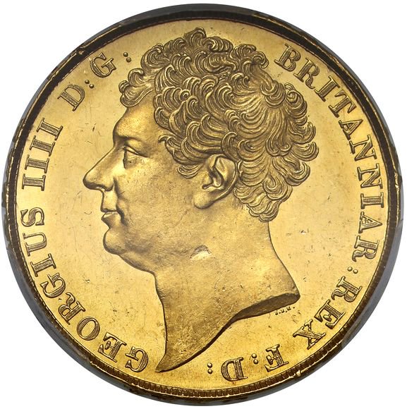1823 約16グラム イギリス ダブル・ソブリン金貨(ジョージ4世肖像