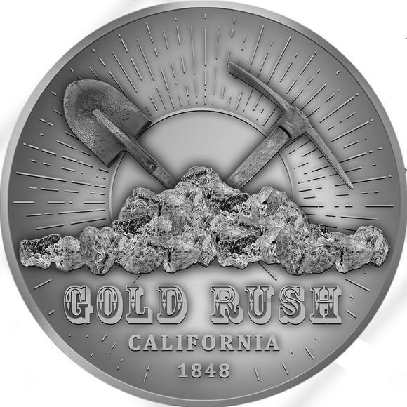 2023 1オンス カメルーン カリフォルニア・ゴールドラッシュ 銀貨