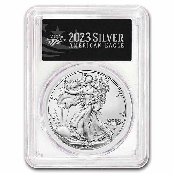 2023 1オンス アメリカ イーグル銀貨 MS-70 PCGS (First Day of Issue、 Black Label) - 野口コイン 株式会社