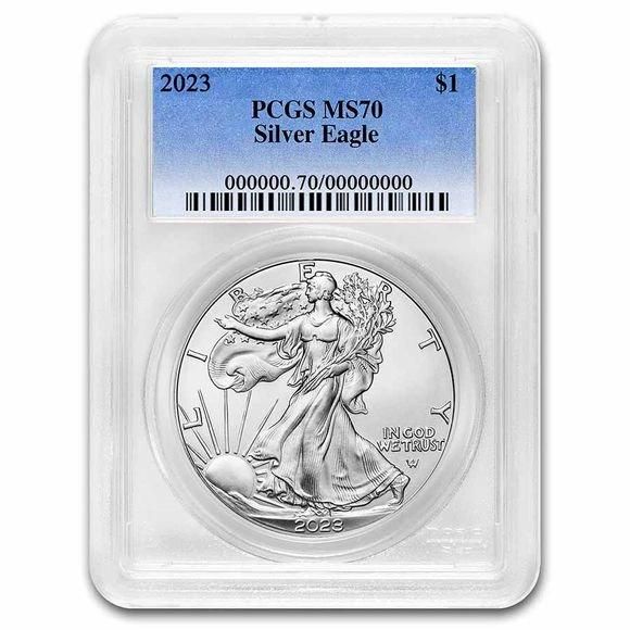 2023 1オンス アメリカ イーグル銀貨 MS-70 PCGS - 野口コイン株式会社