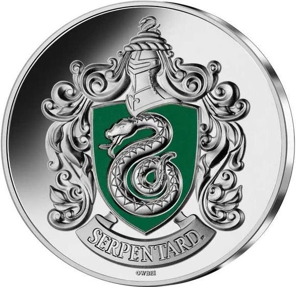 2022 17グラム フランス ハリー・ポッター：スリザリン寮の蛇紋章 銀貨 