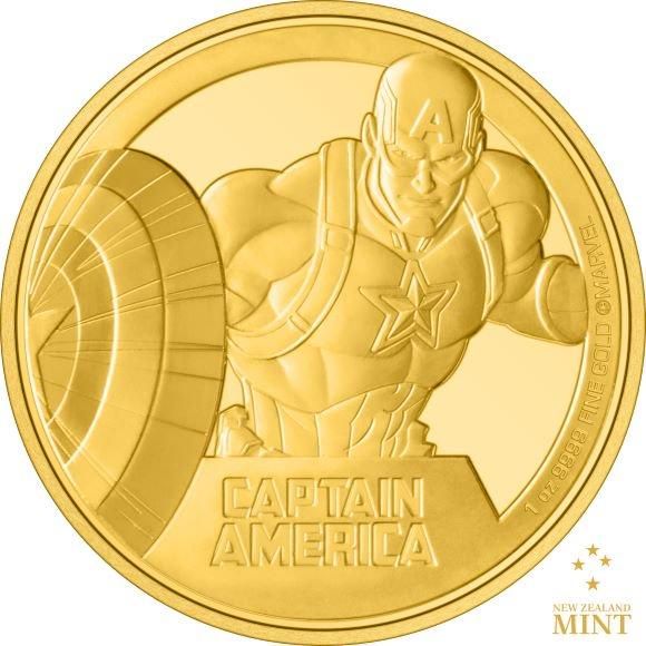 2023 1オンス ニウエ マーベル：キャプテン・アメリカ 金貨 プルーフ