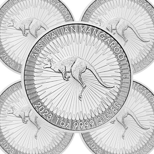 2023 1オンス オーストラリア カンガルー銀貨 □【5枚】セット 41mm
