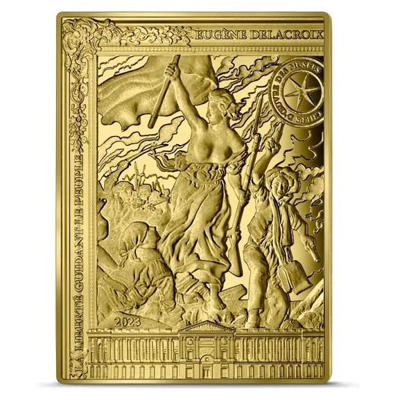 2023 1/4オンス フランス ウジェーヌ・ドラクロワ「民衆を導く自由の女神」 金貨 プルーフ 【Proof】 50ユーロ 新品未使用 -  野口コイン株式会社