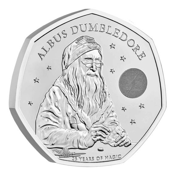 2023 8グラム イギリス ハリー・ポッター25周年：アルバス・ダンブルドア 白銅貨(銅・ニッケル合金) 50ペンス 新品未使用 - 野口コイン 株式会社