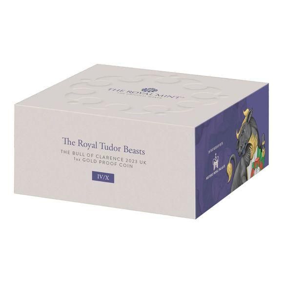 2023年イギリス \"ロイヤルチューダービースト・クラレンスの雄牛 2オンス銀貨 2023年イギリス 