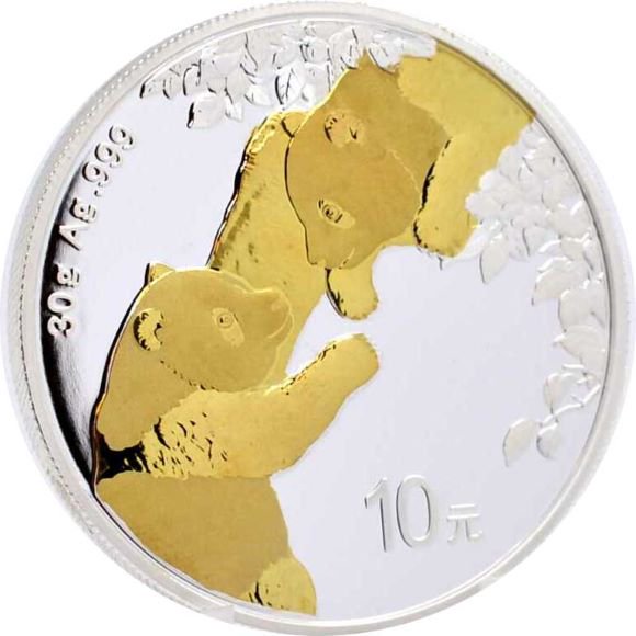 O12 中国 2003年 10元銀貨 パンダ純銀貨 銀.999外国硬貨 