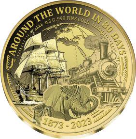 2023 0.5グラム コンゴ民主共和国 八十日間世界一周 150周年記念 金貨 ...