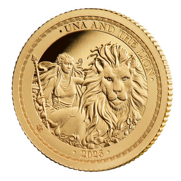 現代版 2023 0.5グラム セントヘレナ ウナとライオン 金貨 プルーフ 