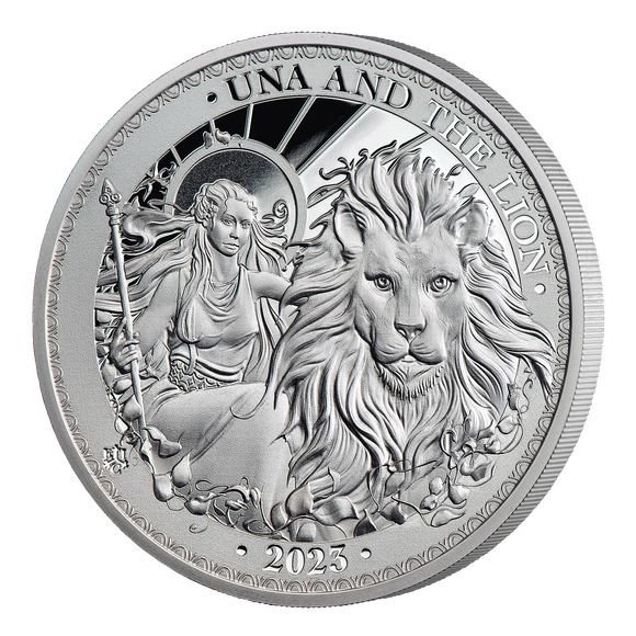 2023セントヘレナ 現代版ウナとライオン １オンス銀貨 - 金属工芸