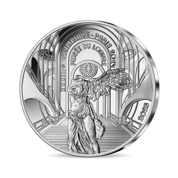 2021 フランス パリ2024 オリンピック開催記念 10ユーロ プルーフ銀貨 ...