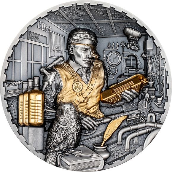 2023 3オンス クック諸島 科学研究所：スチームパンクシリーズ 銀貨 