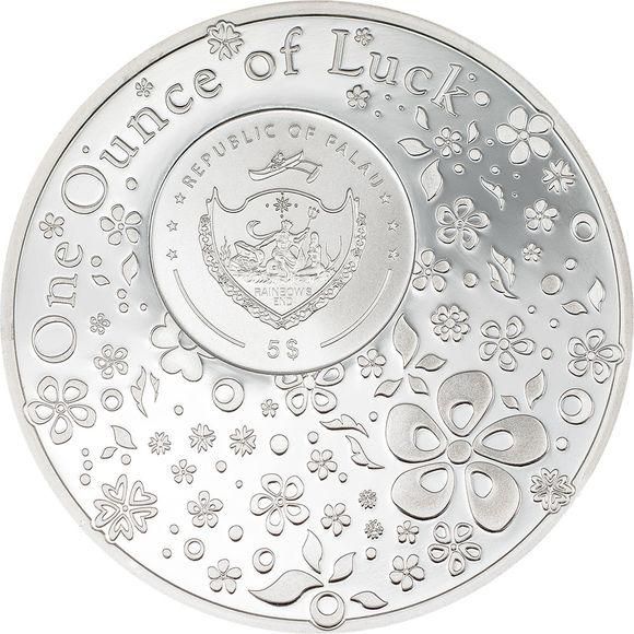 2024 1オンス パラオ 四つ葉のクローバー:幸運のオンス 銀貨 2024 1オンス パラオ 四つ葉のクローバー:幸運のオンス 銀貨