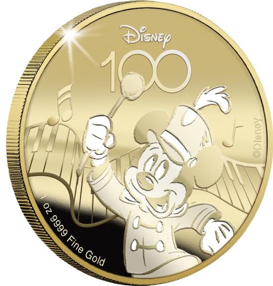 2023 1オンス サモア ミッキーマウス：ディズニー100周年記念 金貨