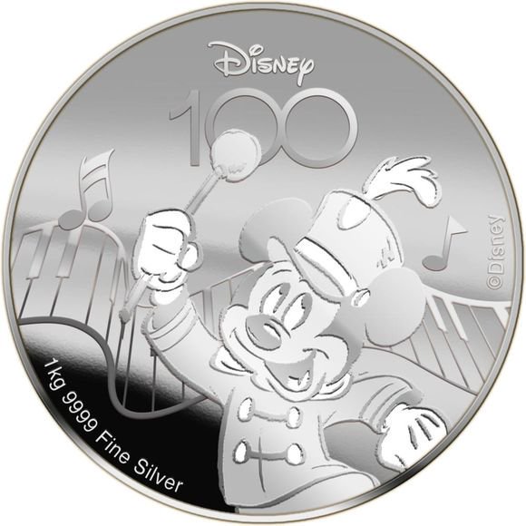 2023 45グラム フランス ミッキーマウス：ディズニー100周年記念 銀貨