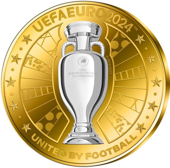 2024 1オンス ソロモン諸島 トロフィー UEFA ユーロカップ 金貨 プルーフ 【Proof】 25ドル 新品未使用 - 野口コイン株式会社