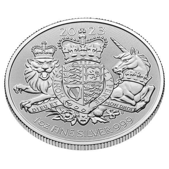 2023 1オンス イギリス 王室紋章 銀貨□【5枚】セット 39mmクリア 