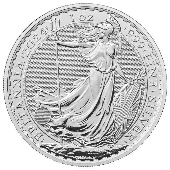 2024 1オンス イギリス ブリタニア銀貨 (39mmクリアケース付き) 新品未 ...
