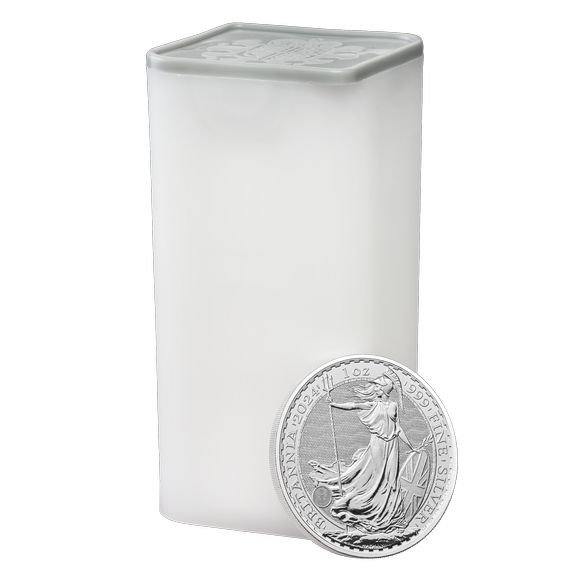 ブリタニア銀貨　2020 1ロール　新品未使用　25枚　コインケース付き