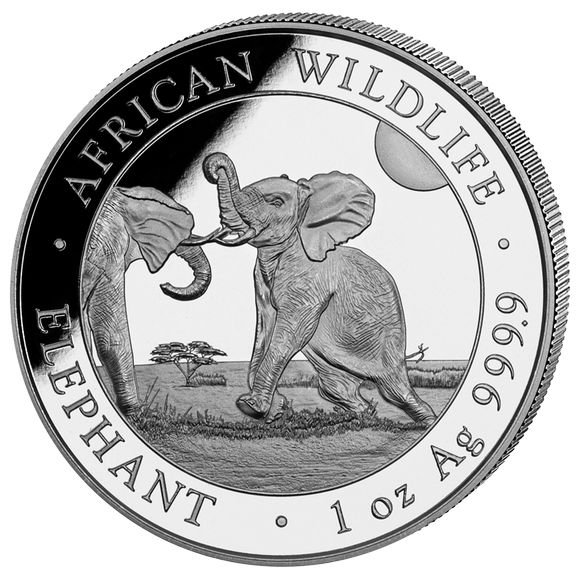 2019年 ソマリア「アフリカ ワイルドライフ・レオパード」純銀 1オンス銀貨