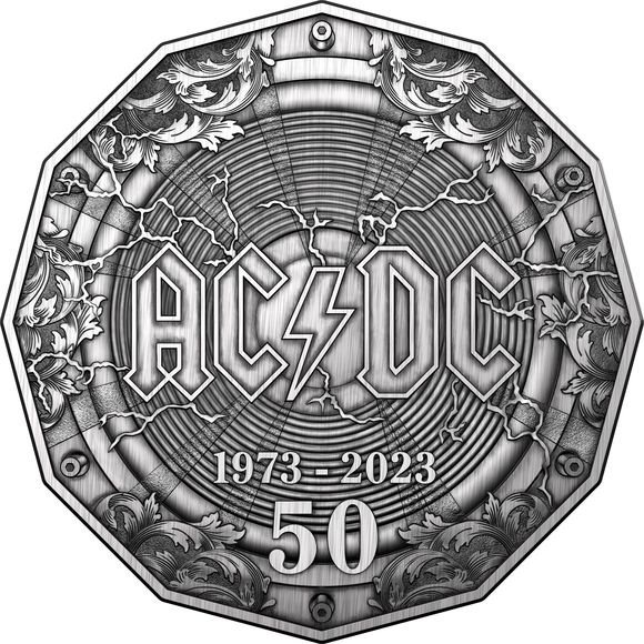 2023 18.42グラム オーストラリア AC/DC 50周年記念 銀貨