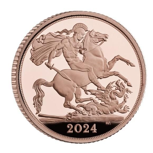 2024 3.994グラム イギリス ハーフソブリン金貨 プルーフ 【Proof