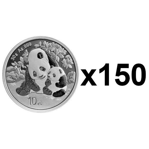 2024 30グラム 中国 パンダ銀貨 【150枚】セット 新品未使用 - 野口 ...