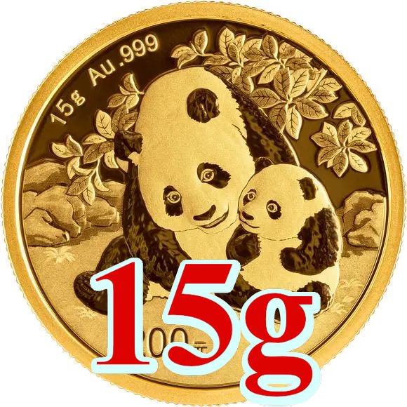 1990 中国 パンダ金貨1/2オンス ラージデート 新品未使用 - 野口コイン 