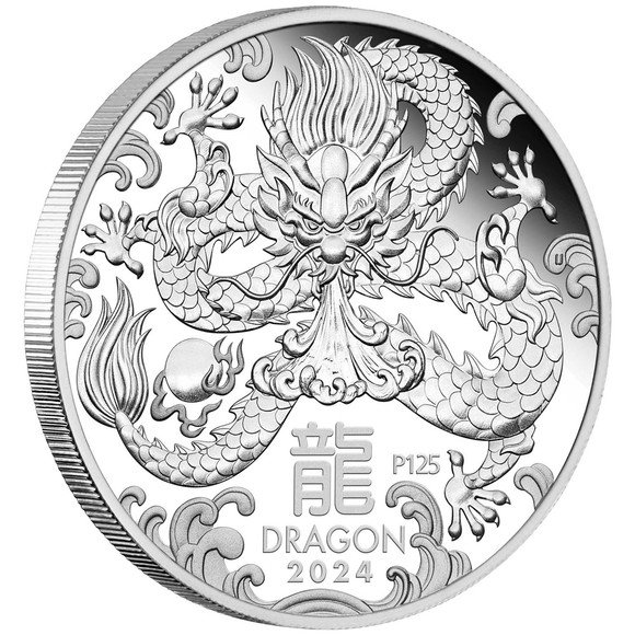 オーストラリア1オンス銀貨　2024年干支(龍)銀貨