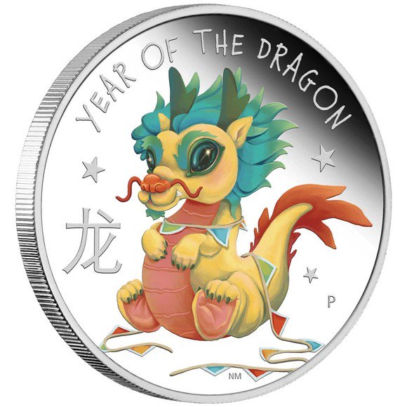 2024 1/2オンス ツバル Baby Dragon 銀貨 彩色 プルーフ 【proof】 50セント 新品未使用 - 野口コイン株式会社