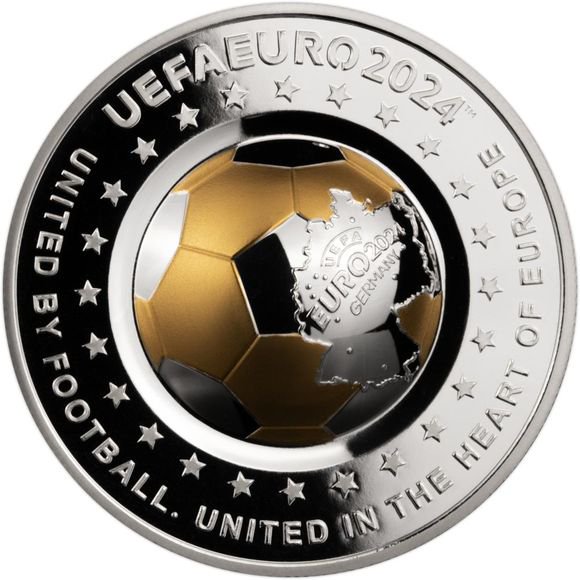2024 20グラム カザフスタン UEFA ユーロカップ ドーム型 銀貨 ...