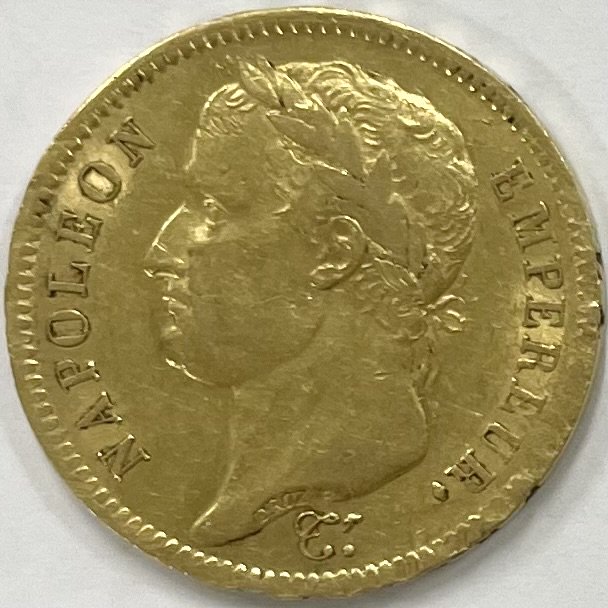 フランス帝国　ナポレオン１世　１ フラン銀貨　１８１１ Ａ銀品位．９００