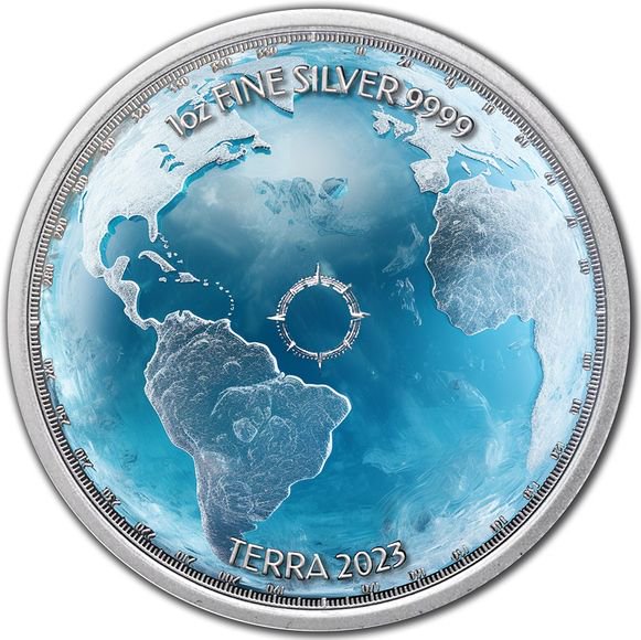 2023 1オンス ニウエ 凍てついた地球：アイスエイジシリーズ 彩色 銀貨
