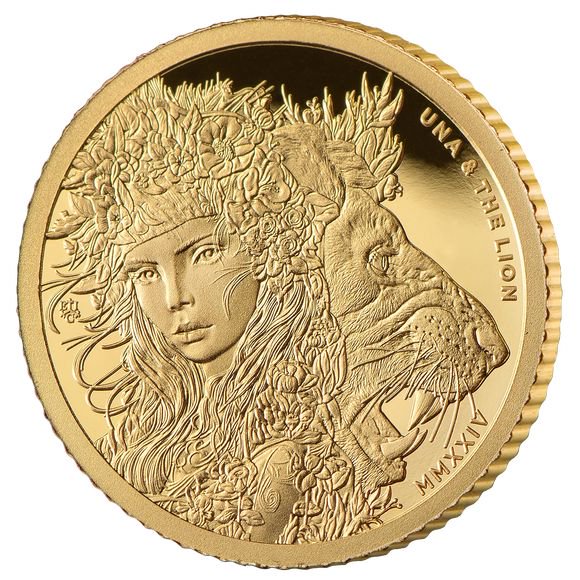 重量050g金貨 99.9％ 純金 ゴールド ウナ ライオン 金貨 セントヘレナ