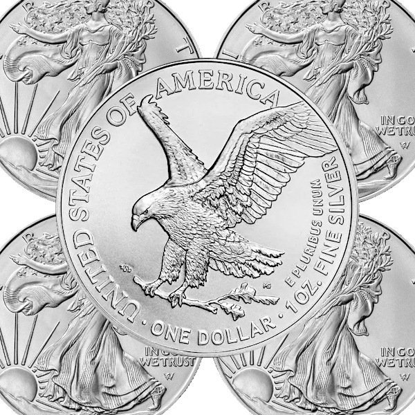 アメリカ イーグル銀貨(2021年)5枚セット -1オンス銀貨-コレクション