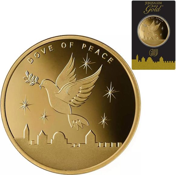 大幅値下げ　2022年　平和の鳩銀貨　エルサレム　1オンス　プルーフライク