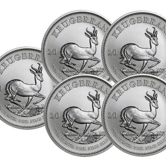 （保証書付き）　純銀１オンス銀貨　2021年南アフリカ　クルーガーランド25枚