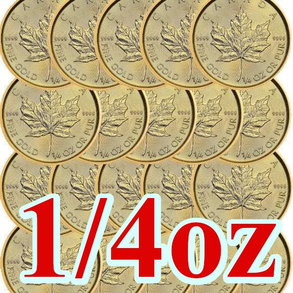 貨幣【新品】Canada24金 金貨1/4オンス