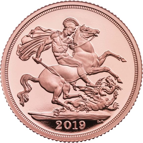 2019 約16グラム イギリス フルソブリン金貨 ピエフォー(厚手型) 英国王立造幣局ケース付き 新品未使用 - 野口コイン株式会社