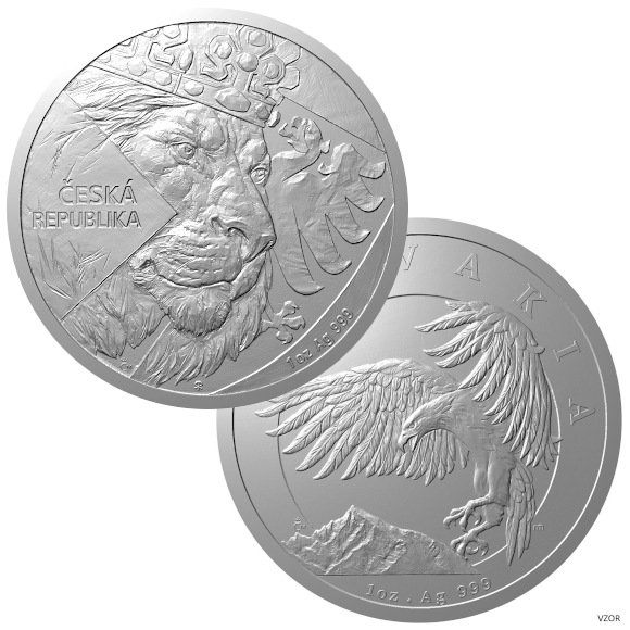 2024 1オンス ニウエ チェコのライオン 銀貨 2ドル 新品未使用 - 野口