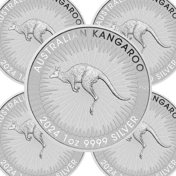 2024 1オンス オーストラリア カンガルー銀貨 □【5枚】セット 41mm 