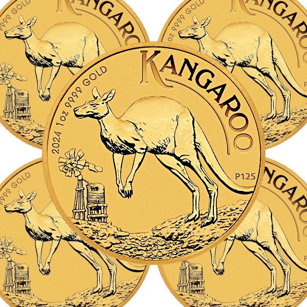 1990 オーストラリア、カンガルー金貨１オンス クリアケース付き 新品 