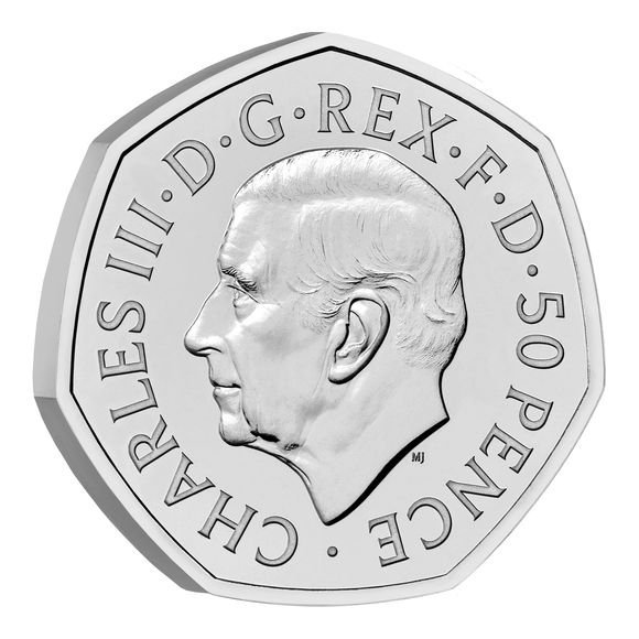 2022 イギリス エリザベス2世女王陛下50ペンス白銅貨(新国王チャールズ3世肖像)(銅・ニッケル合金) 50ペンス - 野口コイン株式会社