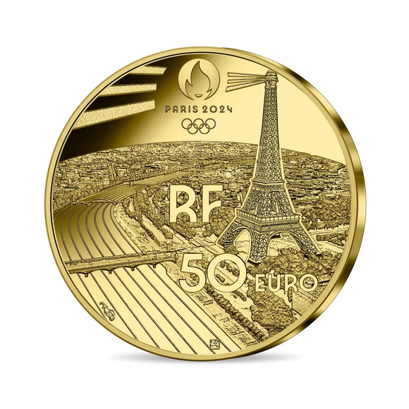 2021 フランス パリ2024 オリンピック開催記念 10ユーロ プルーフ銀貨 
