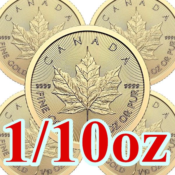 2024 1/10オンス カナダ メイプル金貨 【5枚】セット 新品未使用 ...