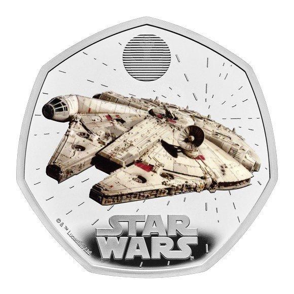 銀貨　99.9% 純銀　ミレニアムファルコン　銀貨　スターウォーズ　ブリタニア スター・ウォーズ ミレニアム・ファルコン銀貨 1オンス 2021年製