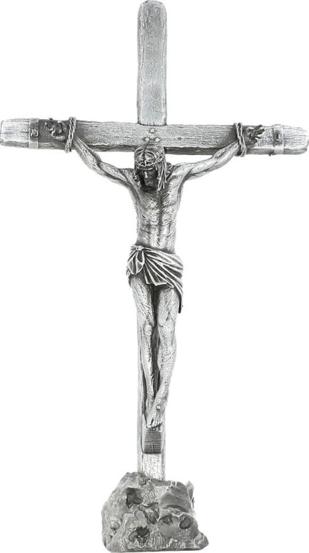 235グラム 十字架のイエス・キリスト 銀像 【アンティーク風】 新品未 
