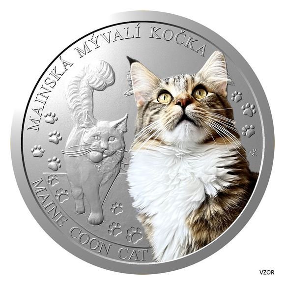 2024 1オンス ニウエ メインクーン：猫シリーズ 彩色 銀貨 プルーフ 【proof】 1ドル 新品未使用 - 野口コイン株式会社