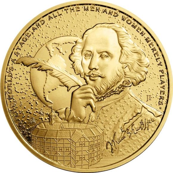 2024 1オンス ニウエ ウィリアム シェイクスピア インスピレーションのアイコン 金貨 250ドル 新品未使用 - 野口コイン株式会社