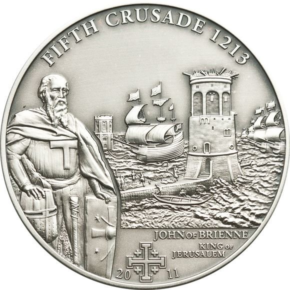 2011 25グラム クック諸島 第5回十字軍：十字軍の歴史シリーズ 銀貨 